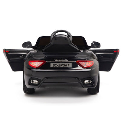 Licensed Black Maserati With RC Remote,Leather Seat,Rubber Tires ( Newest Version ).