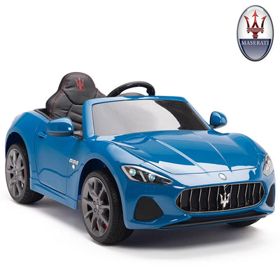 Licensed Blue Maserati With RC Remote,Leather Seat,Rubber Tires ( Newest Version ).