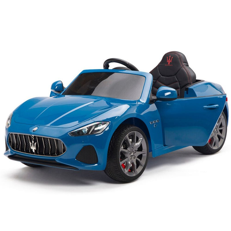 Licensed Blue Maserati With RC Remote,Leather Seat,Rubber Tires ( Newest Version )