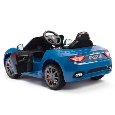 Licensed Blue Maserati With RC Remote,Leather Seat,Rubber Tires ( Newest Version ).