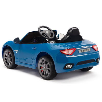 Licensed Blue Maserati With RC Remote,Leather Seat,Rubber Tires ( Newest Version ).