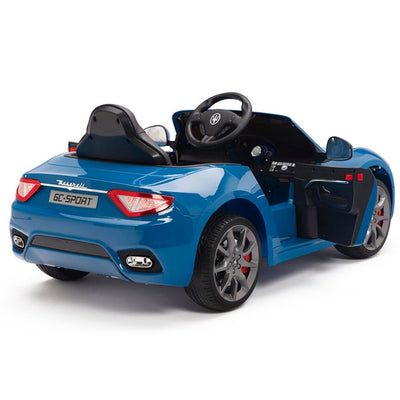 Licensed Blue Maserati With RC Remote,Leather Seat,Rubber Tires ( Newest Version ).