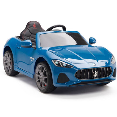 Licensed Blue Maserati With RC Remote,Leather Seat,Rubber Tires ( Newest Version ).