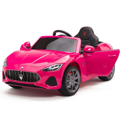 Licensed Pink Maserati With RC Remote,Leather Seat,Rubber Tires ( Newest Version ).