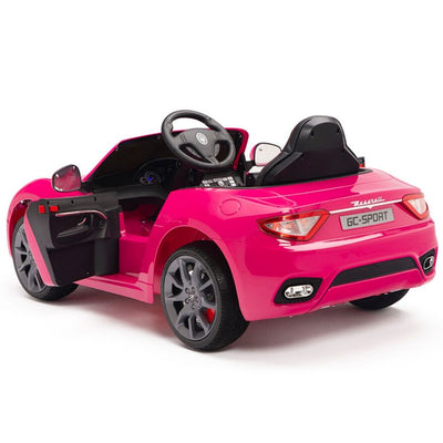 Licensed Pink Maserati With RC Remote,Leather Seat,Rubber Tires ( Newest Version ).