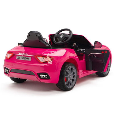 Licensed Pink Maserati With RC Remote,Leather Seat,Rubber Tires ( Newest Version ).