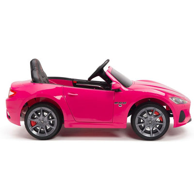 Licensed Pink Maserati With RC Remote,Leather Seat,Rubber Tires ( Newest Version ).