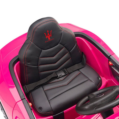 Licensed Pink Maserati With RC Remote,Leather Seat,Rubber Tires ( Newest Version ).