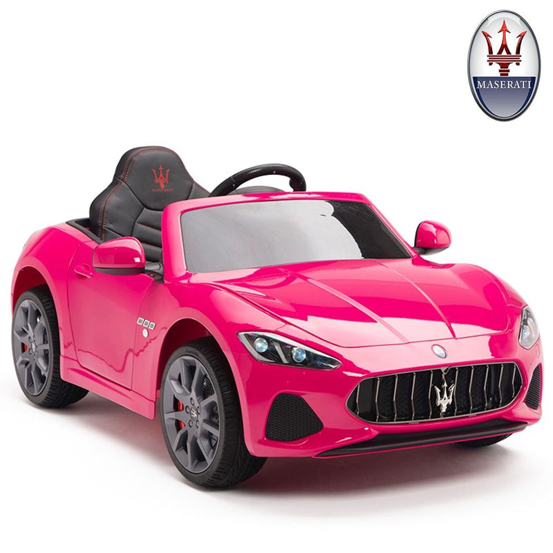 Licensed Pink Maserati With RC Remote,Leather Seat,Rubber Tires ( Newest Version ).