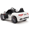 Licensed White Maserati With RC Remote,Leather Seat,Rubber Tires ( Newest Version ).