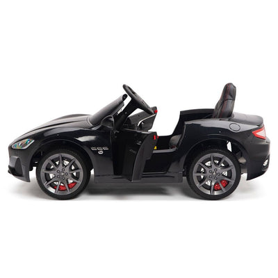 Licensed Black Maserati With RC Remote,Leather Seat,Rubber Tires ( Newest Version ).