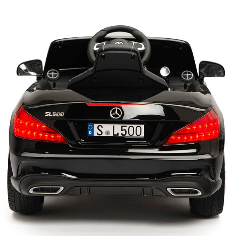 Licensed BLACK Mercedes SL500 with Remote,Leather Seat,Rubber Tires (Newest Versión).