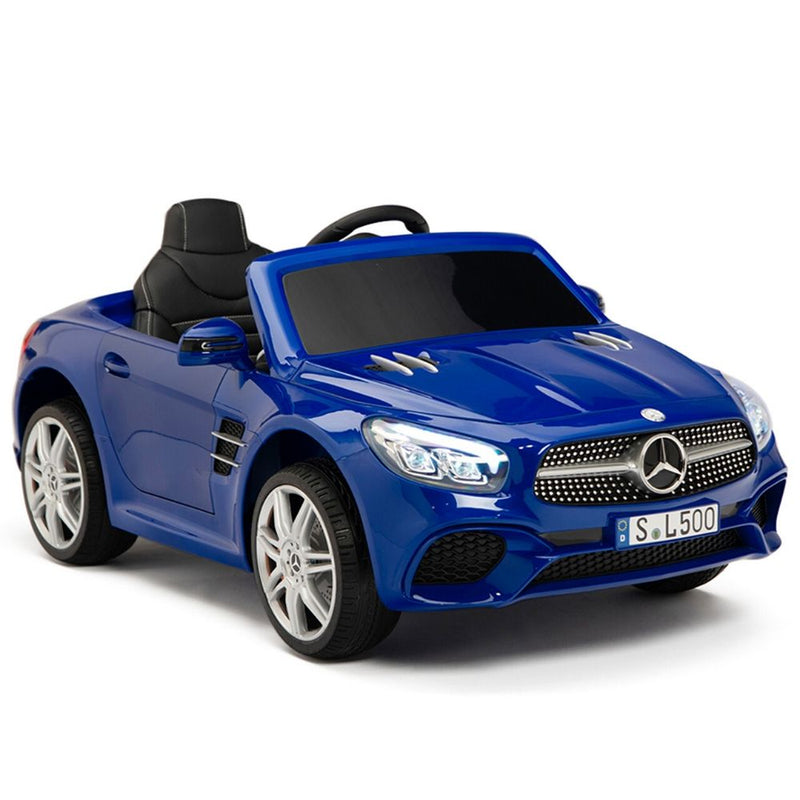 Licensed BLUE Mercedes SL500 with Remote,Leather Seat,Rubber Tires (Newest Versión).