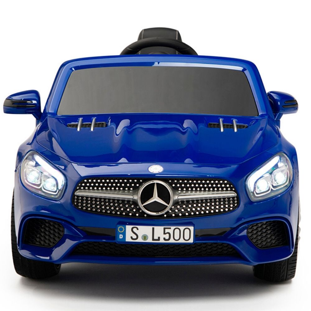 Licensed BLUE Mercedes SL500 with Remote,Leather Seat,Rubber Tires (Newest Versión).