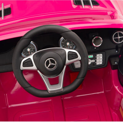Licensed PINK Mercedes SL500 with Remote,Leather Seat,Rubber Tires (Newest Versión).