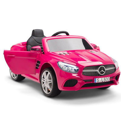 Licensed PINK Mercedes SL500 with Remote,Leather Seat,Rubber Tires (Newest Versión).