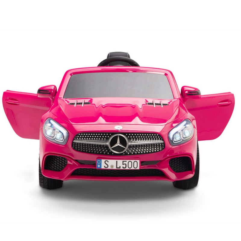 Licensed PINK Mercedes SL500 with Remote,Leather Seat,Rubber Tires (Newest Versión)