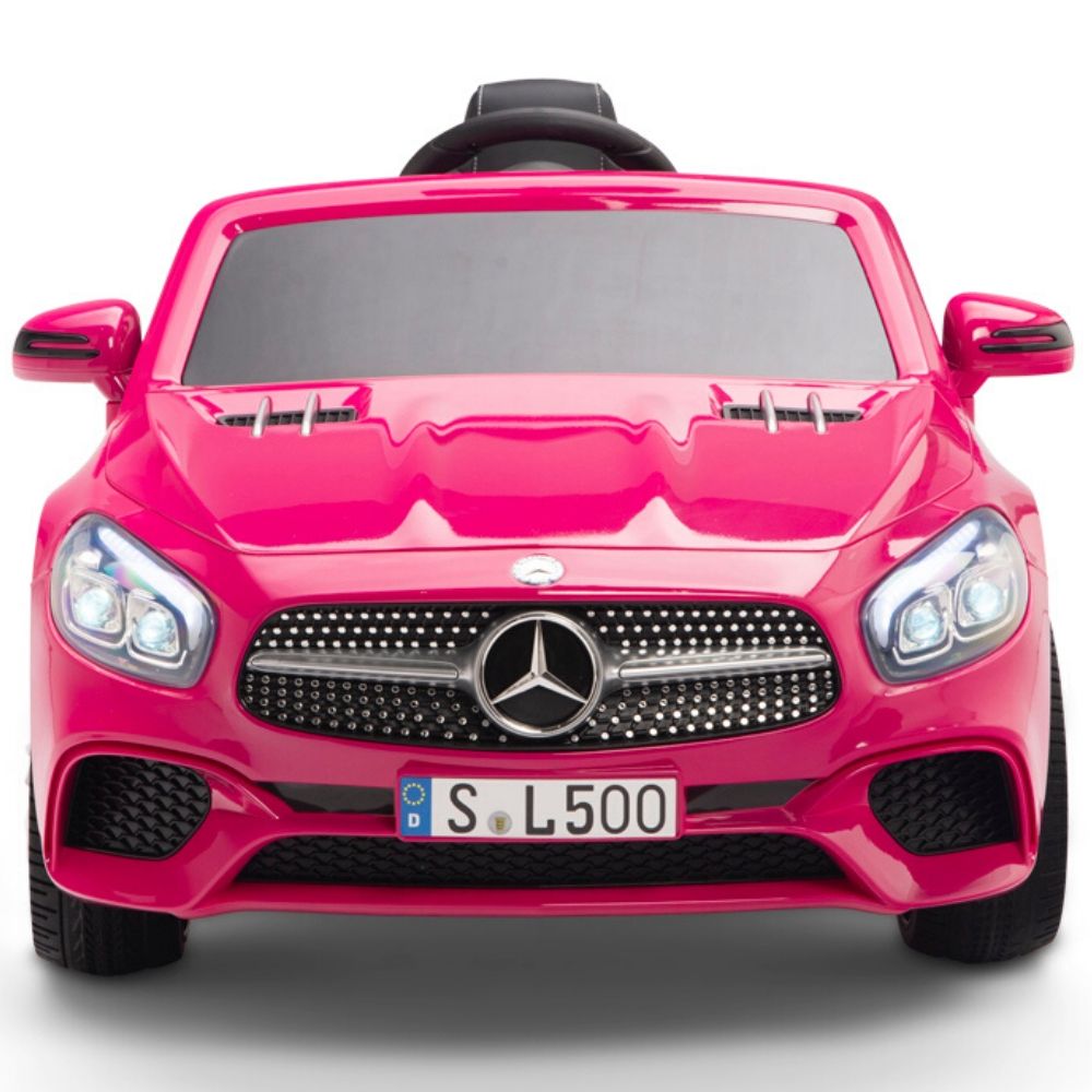 Licensed PINK Mercedes SL500 with Remote,Leather Seat,Rubber Tires (Newest Versión).