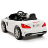 Licensed WHITE Mercedes SL500 with Remote,Leather Seat,Rubber Tires (Newest Versión).