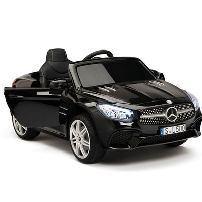 Licensed BLACK Mercedes SL500 with Remote,Leather Seat,Rubber Tires (Newest Versión).