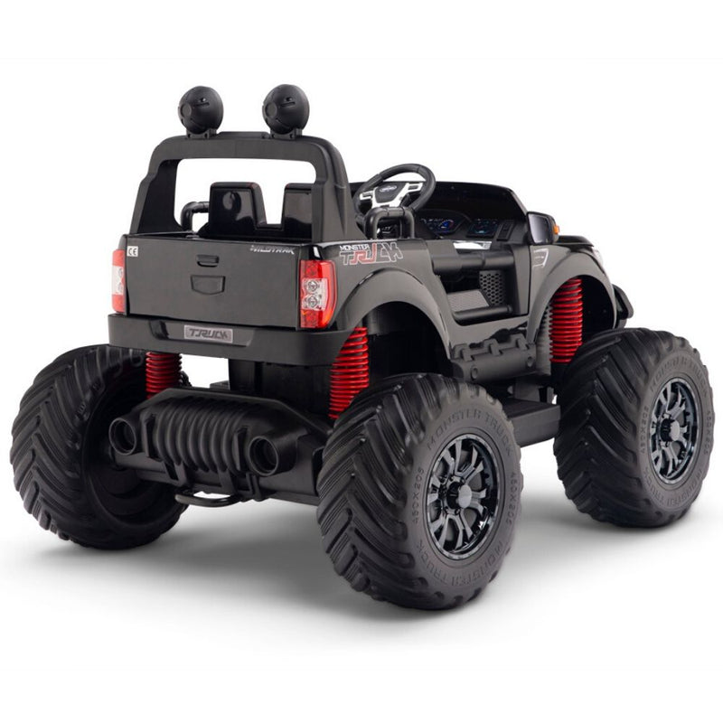 Monster BLACK Truck 4x4 With RC Remote,Rubber Tires (Newest Versión )