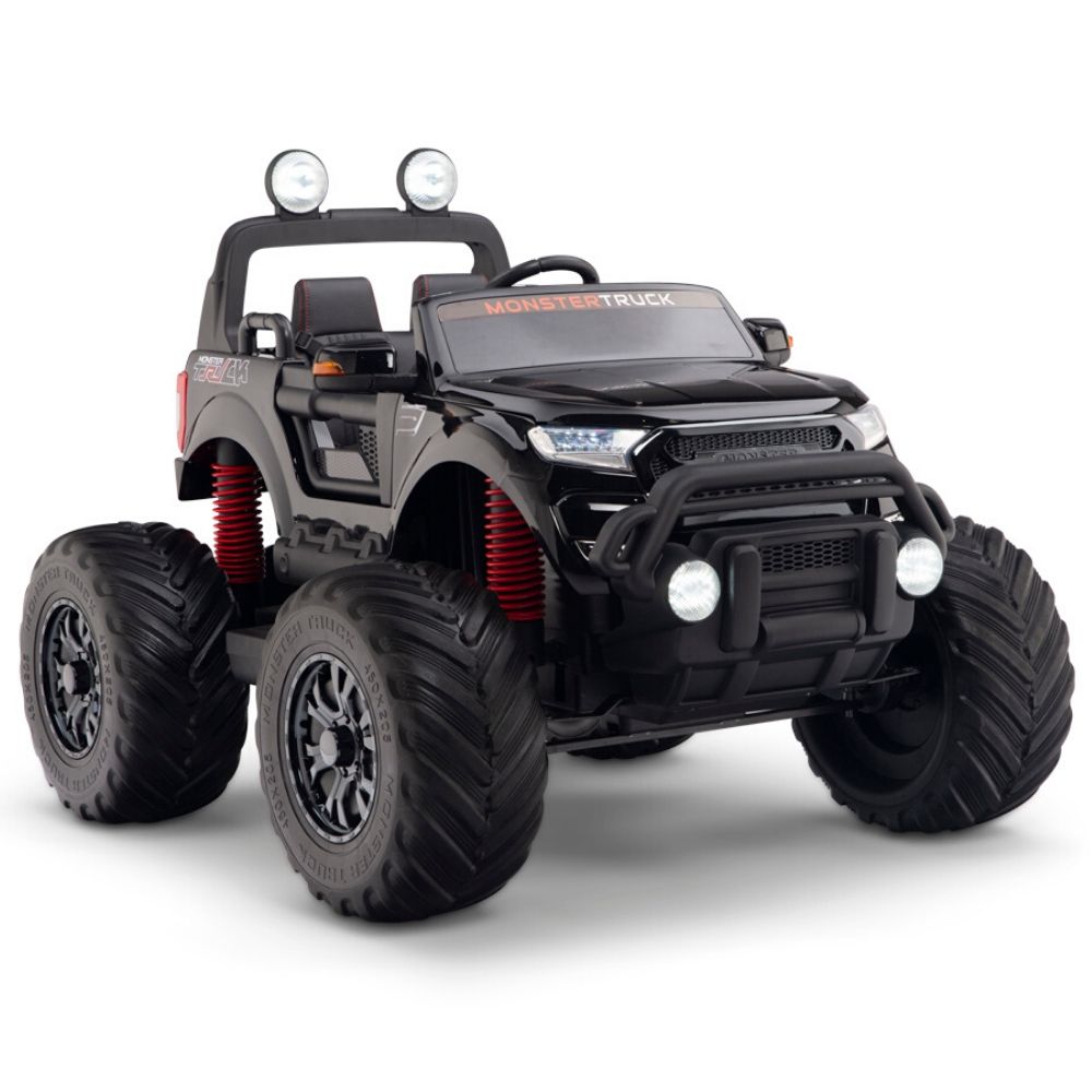 Monster BLACK Truck 4x4 With RC Remote,Rubber Tires (Newest Versión ).