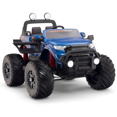 Monster BLUE Truck 4x4 With RC Remote,Rubber Tires (Newest Versión ).