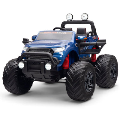 Monster BLUE Truck 4x4 With RC Remote,Rubber Tires (Newest Versión ).