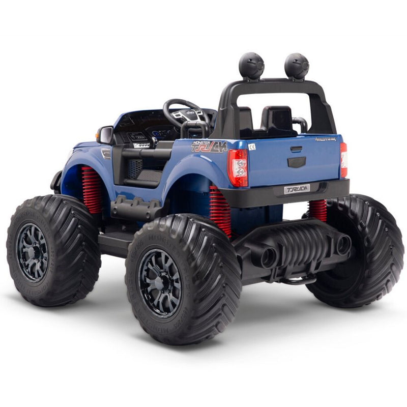 Monster BLUE Truck 4x4 With RC Remote,Rubber Tires (Newest Versión )