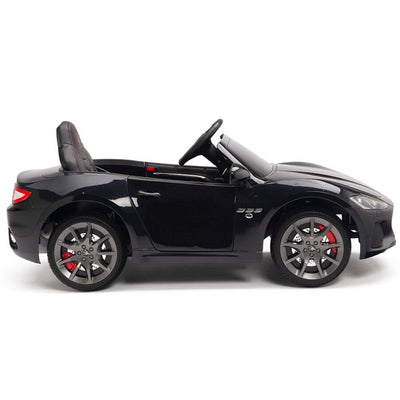 Licensed Black Maserati With RC Remote,Leather Seat,Rubber Tires ( Newest Version ).