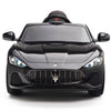 Licensed Black Maserati With RC Remote,Leather Seat,Rubber Tires ( Newest Version ).