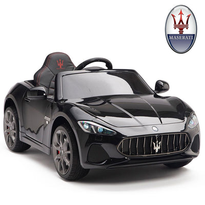 Licensed Black Maserati With RC Remote,Leather Seat,Rubber Tires ( Newest Version ).