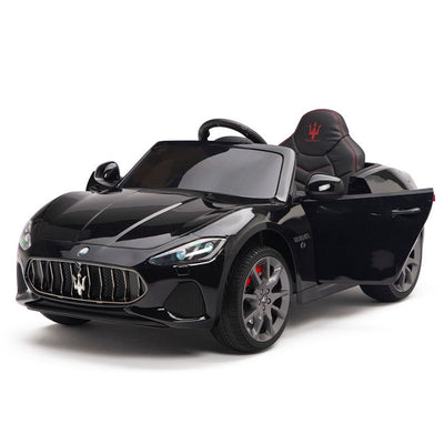 Licensed Black Maserati With RC Remote,Leather Seat,Rubber Tires ( Newest Version ).