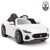 Licensed White Maserati With RC Remote,Leather Seat,Rubber Tires ( Newest Version ).