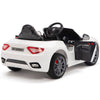 Licensed White Maserati With RC Remote,Leather Seat,Rubber Tires ( Newest Version ).