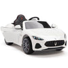 Licensed White Maserati With RC Remote,Leather Seat,Rubber Tires ( Newest Version ).