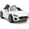 Licensed White Maserati With RC Remote,Leather Seat,Rubber Tires ( Newest Version ).