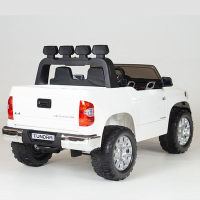 Licensed White 12V Big Motors Toyota Tundra With Rubber Tires,RC Remote (Newest Versión )