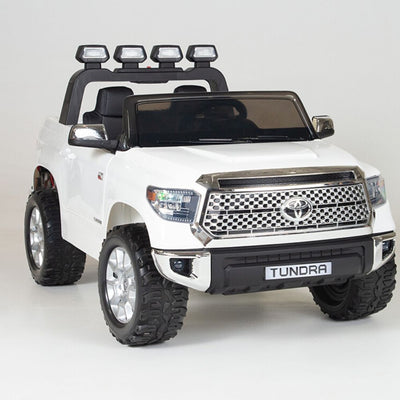 Licensed White 12V Big Motors Toyota Tundra With Rubber Tires,RC Remote (Newest Versión )