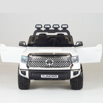 Licensed White 12V Big Motors Toyota Tundra With Rubber Tires,RC Remote (Newest Versión )