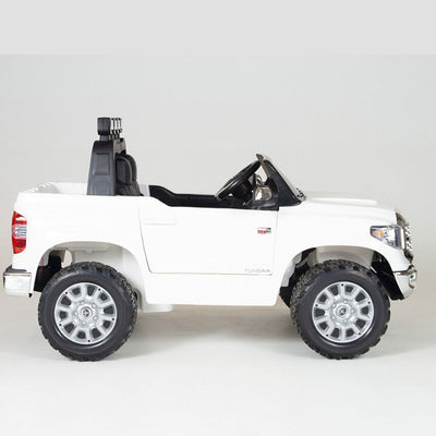 Licensed White 12V Big Motors Toyota Tundra With Rubber Tires,RC Remote (Newest Versión )