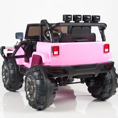 12V Ride On Pink Car With RC Remote,3 Speeds,Mp3 Player (Newest Version)