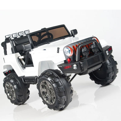 12V Ride On White Car With RC Remote,3 Speeds,Mp3 Player (Newest Version)