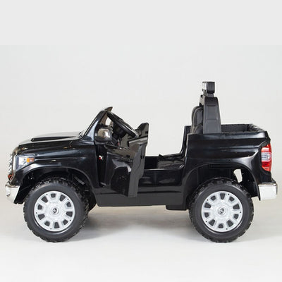 Licensed Black 12V Big Motors Toyota Tundra With Rubber Tires,RC Remote (Newest Versión )