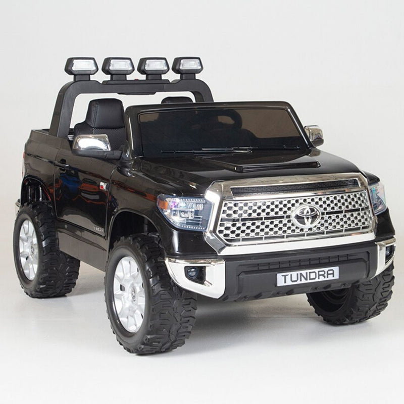Licensed Black 12V Big Motors Toyota Tundra With Rubber Tires,RC Remote (Newest Versión )