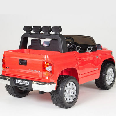 Licensed Red 12V Big Motors Toyota Tundra With Rubber Tires,RC Remote (Newest Versión )