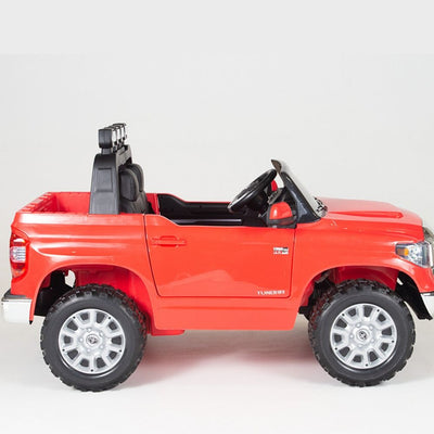 Licensed Red 12V Big Motors Toyota Tundra With Rubber Tires,RC Remote (Newest Versión )