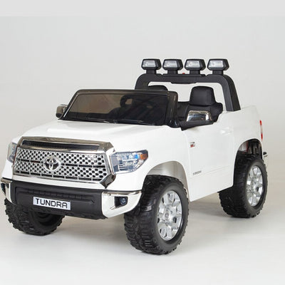 Licensed White 12V Big Motors Toyota Tundra With Rubber Tires,RC Remote (Newest Versión )