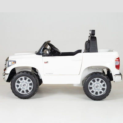 Licensed White 12V Big Motors Toyota Tundra With Rubber Tires,RC Remote (Newest Versión )