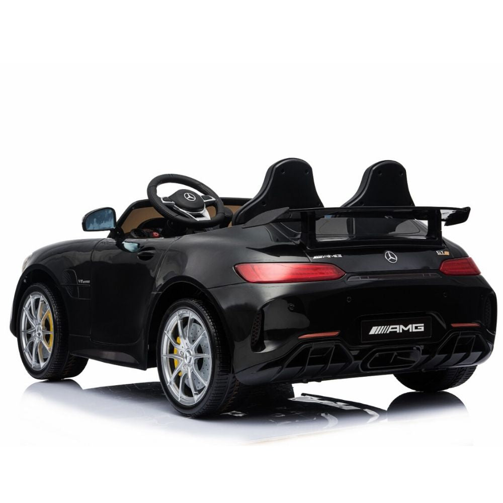 Black  Licensed Mercedes GTR with RC Remote,2 Leather Seat,Painted and Real EVA Rubber Tires ( Newest Versión).